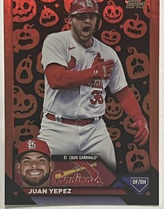 2023 Topps Update Juan Yepez Halloween Ghosts Black & Orange Parallel #US207