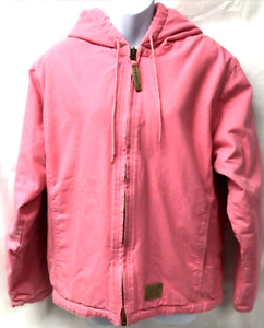 Women's Large C. E. SCHMIDT Workwear Pink Sherpa Fleece Lined Work Barn Jacket