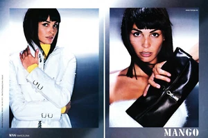 MANGO magazine AD #25 RARE 2003 OOP foreign INES SASTRE hot SEXY MODEL 2 pages - Picture 1 of 1