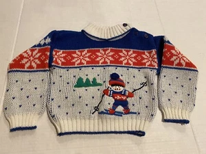 Suéter tejido esquí vintage para niños pequeños - Imagen 1 de 2