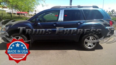 2004-2011 Mitsubishi Endeavor 4Pc Chrome Pillar Post Trim Stainless Trim Door - Image 1 of 2