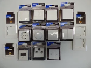 KOPP Athenis weiß Dimmer Schalter Steckdose Rahmen Taster Serie - Bild 1 von 15