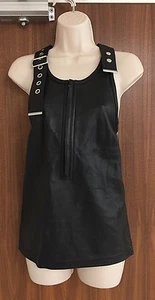DIESEL BLACK GOLD Leather Buckled Tank Top - Schwarz - EU 40 - 600£ - Bild 1 von 10