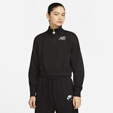 Nike Sportswear Air Women's Size L Black 1/4-Zip Fleece Top