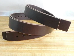PIELES DE ESTRIBO DE SILLA OCCIDENTAL HECHAS A MANO DE EE. UU.__2"" X 66""__ MARRÓN ACEITE OSCURO - Imagen 1 de 1