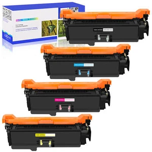 4PK CE250A CE251A CE252A CE253A Toner Color Set for HP LaserJet CP3525 CM3530 - Afbeelding 1 van 24
