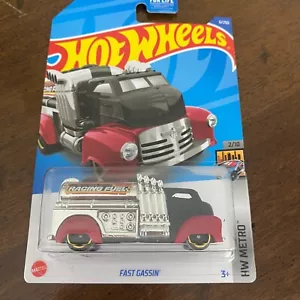 Hot Wheels Fast Gassin 6/250 2/10 HW Metro Racing Car 2022 Mattel Silver - Picture 1 of 7