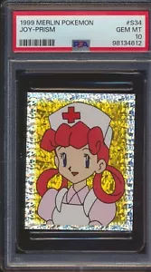 Merlin Pokemon Nurse Joy #S34 1999 prisma PSA 10 GEMA como nuevo - Imagen 1 de 2