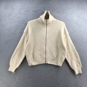 Old Navy Cardigan Sweater Womens XL Tall Beige Long Sleeve Mock Neck Casual NEW - Picture 1 of 15