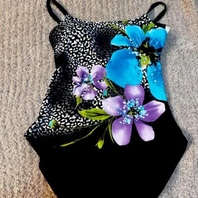 Traje de baño adelgazante de una pieza Dana Bushman talla 12 nuevo con etiquetas Foto 1 de 4