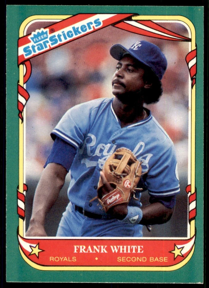 1987 FLEER STAR STICKERS FRANK WHITE KANSAS CITY ROYALS #123 - Image 1 of 2