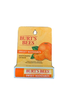 Neu Burt's Bees 100 % natürlichen Ursprungs feuchtigkeitsspendender Lippenbalsam, süße Mandarine - Bild 1 von 3