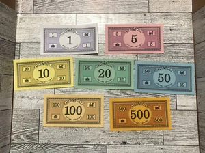 Deluxe Monopoly Money Replacement Game Parts You Pick Deluxe Monopoly Cash - Picture 1 of 1