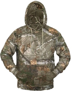 MENS HUNTERS OAK CAMO OVERHEAD HOODY Gents fishing shooting cotton hooded jumper - Picture 1 of 5