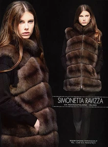 2008 Simonetta Ravizza Furs abrigo de piel visón revista anuncio - Imagen 1 de 1