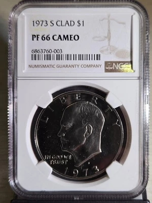 1973 S CLAD $1 NGC  PF 66 CAMEO - Image 1 of 2