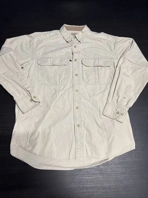 Camisa de gola longa tamanho médio Cabelas série Safari com botões completos - Imagem 1 de 4