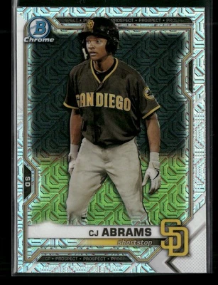 2021 Bowman Chrome #BCP-227 CJ Abrams Prospects Mojo Refractor San Diego Padres - Image 1 of 2