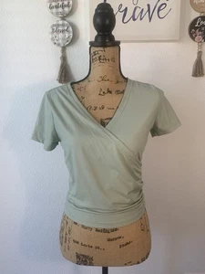 (D-108) Shein Mujer Top Pantalones Cortos Manga Talla M Verde Oliva - Imagen 1 de 8