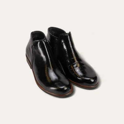 Nuevo en caja Botas al tobillo de cuero con estampado de cocodrilo negras Naot Helm para mujer talla 41 Foto 1 de 4