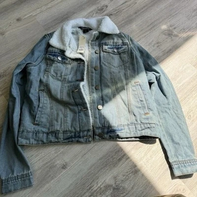 NUEVO CON ETIQUETAS Chaqueta Denim Jou Blanca Forrada de Lana Mujer Talla Pequeña Junior Francesca #493 Foto 1 de 4