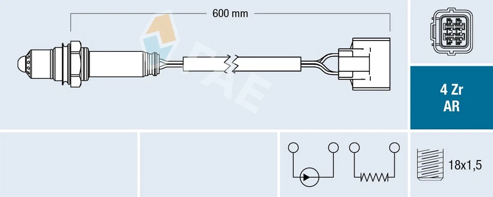 FAE Sonda Lambda Regolatrice Per Subaru Legacy IV Station Wagon 2.5 AWD Outback - Immagine 1 di 1