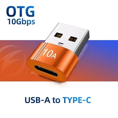 10A OTG USB Adapter Type C Female to USB 3.0 A Male  Converter Fast Charger 240W - Image 1 of 4