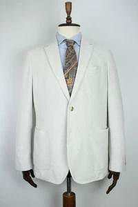 Lux HACKETT Cream White Textured COTTON Sport Coat Blazer Jacket 54IT 44US/UK - Picture 1 of 15