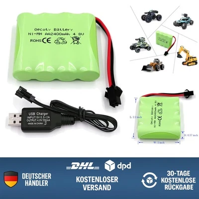 Akku 4,8V 2400mAh NiMH AA Batterie für RC Autos, Beleuchtung, Elektrowerkzeug... - Bild 1 von 4