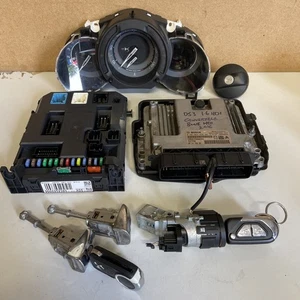 CITROEN DS3 ELEGANCE ECU KIT 1.6 BLUE HDI DIESEL 2016 CABRIO 98144182680 - Picture 1 of 9