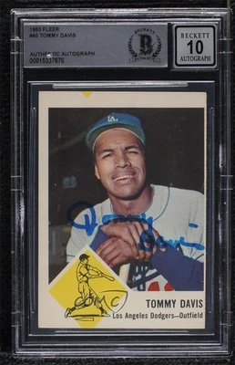 BAS 1963 Fleer Tommy Davis #40 Authentic Auto - Image 1 of 2