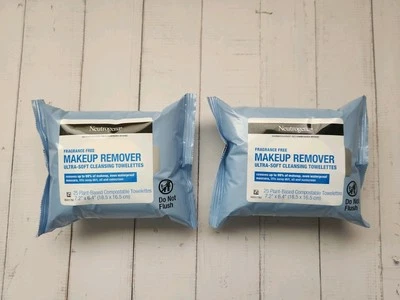 (Pack de 2) Toallitas limpiadoras desmaquillantes sin fragancia Neutrogena Foto 1 de 2