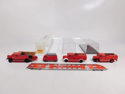 3x Brekina H0 1:87 Set MB VW Fire Fw 4021 9010 etc Sg / Mint + Box #DZ283-0, 5 - Image 1 of 4