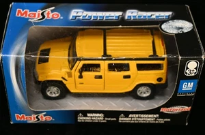 2003 Hummer H2 Yellow SUV 1:43 Diecast Maisto Power Racer in Box - Picture 1 of 8