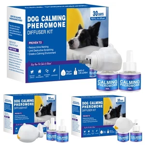Dog Calming Pheromones Diffuser Kit + Refill, Anti-Anxiety Treatment for Dogs - Picture 1 of 13