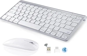 Bezprzewodowa klawiatura i mysz kompatybilna z Imac Macbook Air/Pro (Bluetooth i - Zdjęcie 1 z 8