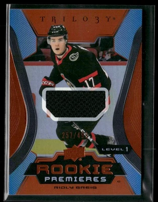 2023-24 Upper Deck Trilogy #139 Ridly Greig Memorabilia Jersey #/499 - Image 1 of 2