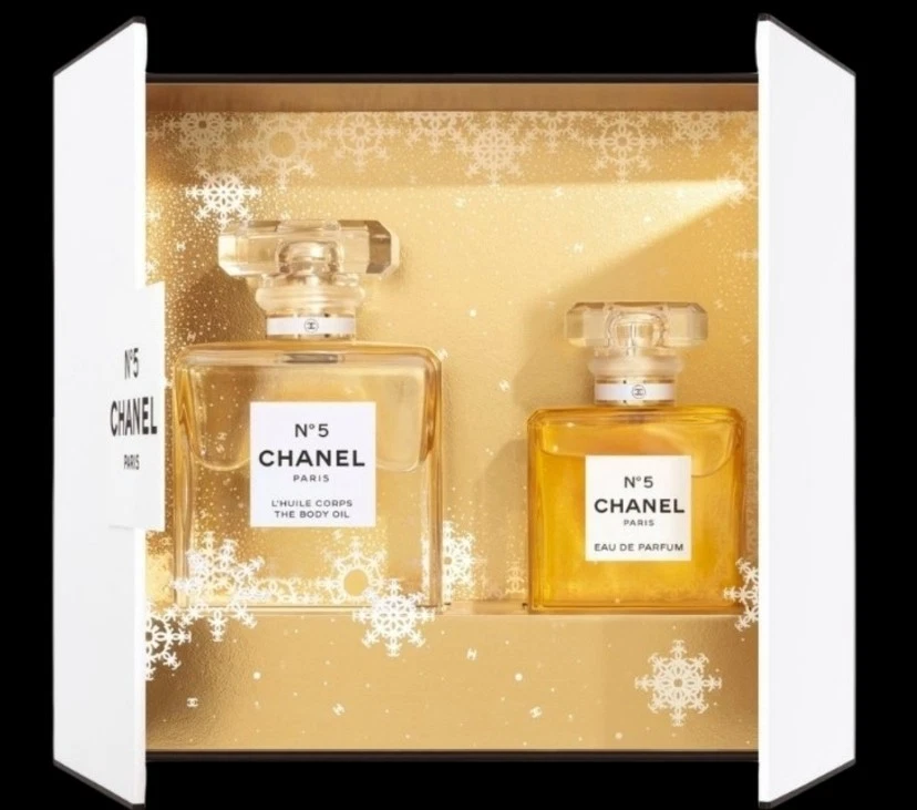 CHANEL N°5 Estuche Eau De Parfum 50 ml y Aceite Corporal 100 ml Edición Limitada Caja Set Foto 1 de 4