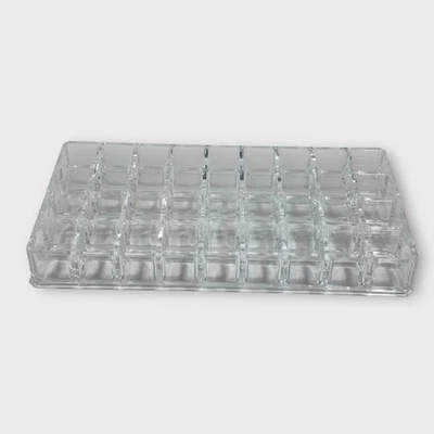 Organizador de lápiz labial acrílico transparente 36 compartimentos cuadrados 4 filas de niveles tocador Foto 1 de 4