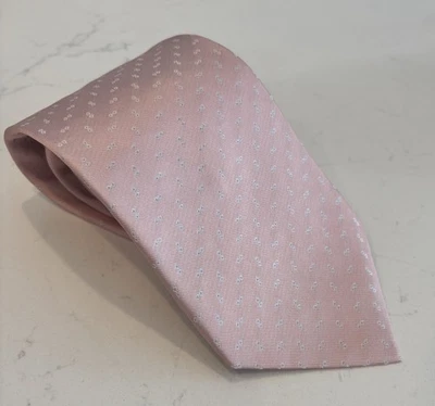 Pierre Cardin Mens Silk Necktie Pink Textured Formal Wedding Business NWT $32 - Image 1 of 4
