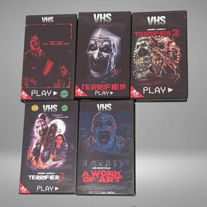 Terrifier VHS CUSTOM ARTWORK. Terrifier 1,2,3 All Hallows Eve & Ice Nine Kills - Picture 1 of 4