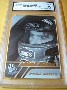 JIMMIE JOHNSON 2013 PRESS PASS B&W BLACK & WHITE HOT SEAT SP # 86 GRADED 10 - Picture 1 of 1