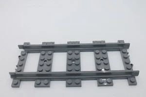 Lego 1x gerade Schiene Eisenbahn train track straight 53401 dunkelgrau  - Picture 1 of 1