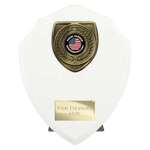 Pearl Harbor Remembrance Day Award 175 mm Matrix White Shield - Bild 1 von 3
