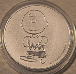 2021 Peanuts® Charlie Brown APMEX .999 1 oz BU NEW Silver Round In Capsule - Picture 1 of 3