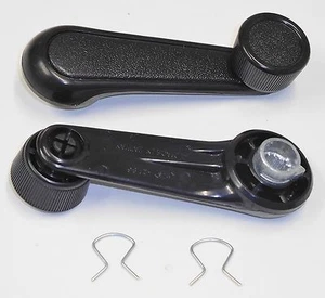 PAIR H/D METAL SPLINED WINDOW WINDER HANDLES FOR LANDCRUISER FJ75, HJ75 & HZJ75 - Picture 1 of 2