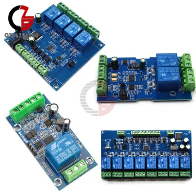 7-24V Modbus Rtu 1/2/4/8 Channel Relay Module Switch input output RS485/TTL UART - Image 1 of 4
