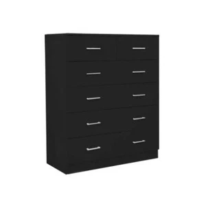 Sarantino Tallboy Dresser 6 Chest Of Drawers Cab 85 x 39.5 x 105 in Black - Picture 1 of 5