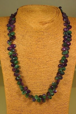 Rubin-Zoisit Kette Collier 310 ct. Classic Schmuck Edelstein Heilstein Halskette - Bild 1 von 4