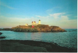 Postcard USA Nubble Light Cape Neddick Maine Leuchtturm lighthouse farol phare - Bild 1 von 1